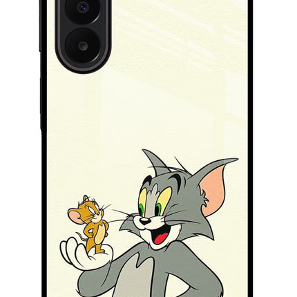 Tom & Jerry Samsung A27 5G Glass Case Back Cover by Casekaro