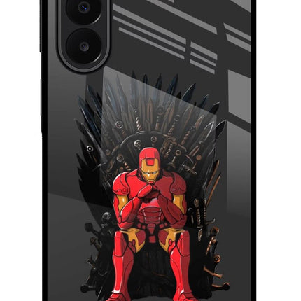 Ironman Throne Samsung A27 5G Glass Case Back Cover by Casekaro