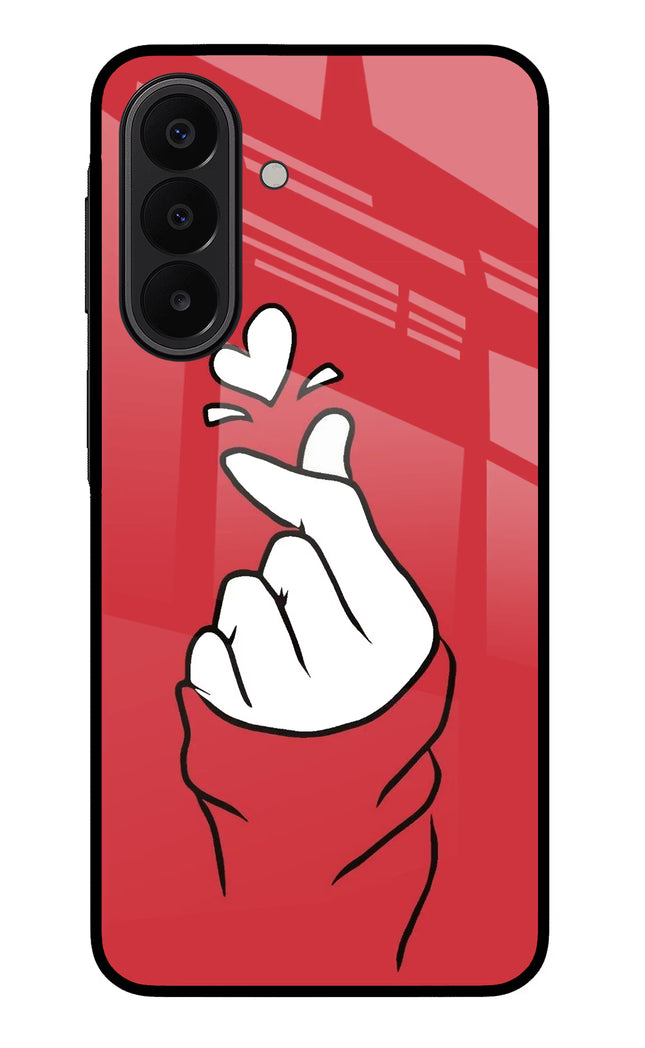 Korean Love Sign Samsung A27 5G Glass Case Back Cover by Casekaro