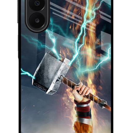 Thor Hammer Mjolnir Samsung A27 5G Glass Case Back Cover by Casekaro