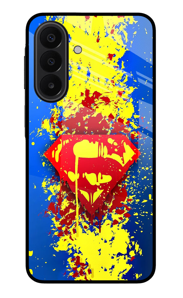 Superman logo Samsung A27 5G Glass Case Back Cover by Casekaro