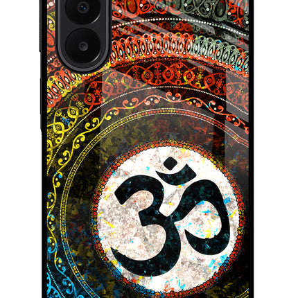 Om Cultural Samsung A27 5G Glass Case Back Cover by Casekaro