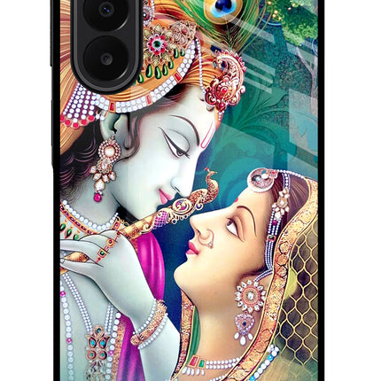 Lord Radha Krishna Samsung A27 5G Glass Case Back Cover by Casekaro