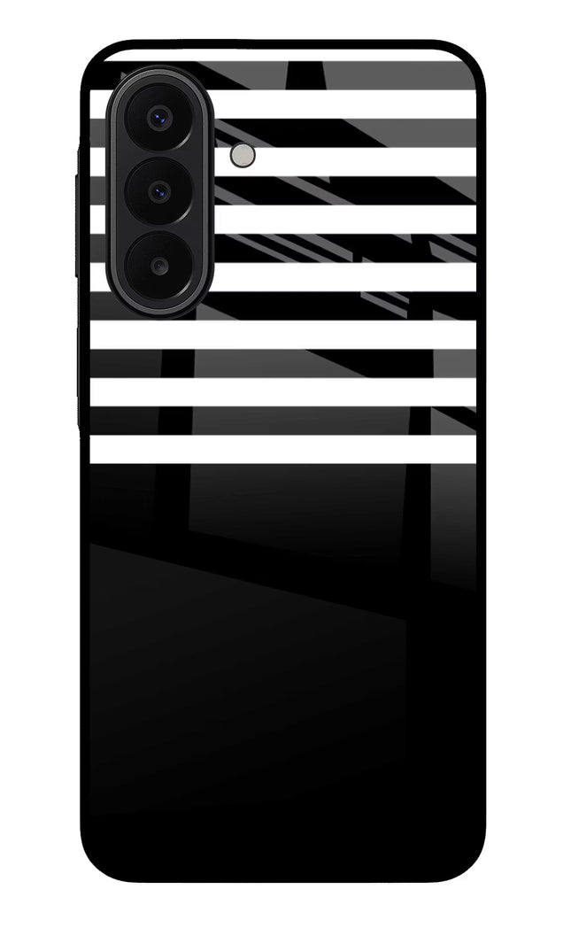 Black and White Print Samsung A27 5G Glass Case Back Cover by Casekaro