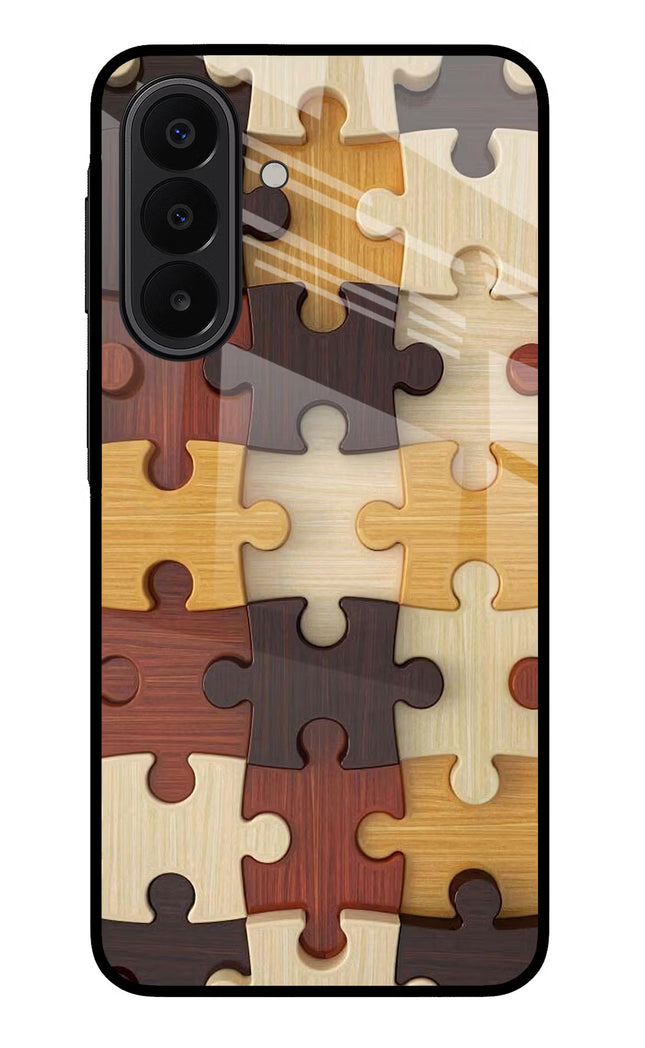 Wooden Puzzle Samsung A27 5G Glass Case Back Cover by Casekaro