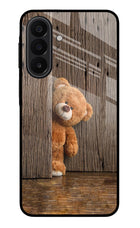 Teddy Wooden Samsung A27 5G Glass Case Back Cover by Casekaro