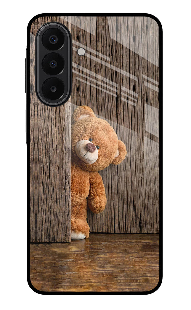 Teddy Wooden Samsung A27 5G Glass Case Back Cover by Casekaro