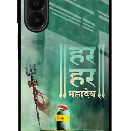 Har Har Mahadev Shivling Samsung A27 5G Glass Case Back Cover by Casekaro