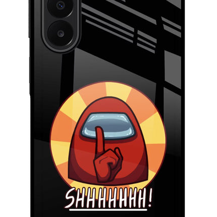 Among Us Shhh! Samsung A27 5G Glass Case Back Cover by Casekaro