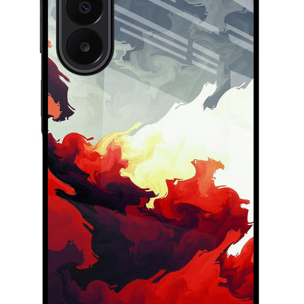 Fire Cloud Samsung A27 5G Glass Case Back Cover by Casekaro