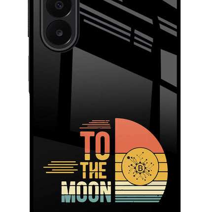 To the Moon Samsung A27 5G Glass Case Back Cover by Casekaro