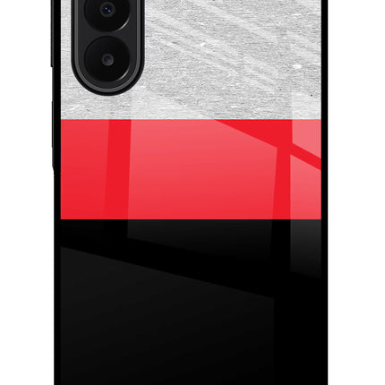 Tri Color Pattern Samsung A27 5G Glass Case Back Cover by Casekaro