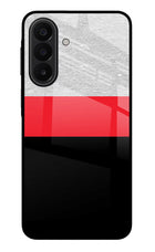 Tri Color Pattern Samsung A27 5G Glass Case Back Cover by Casekaro