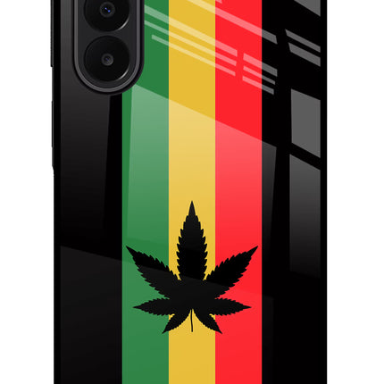 Weed Flag Samsung A27 5G Glass Case Back Cover by Casekaro