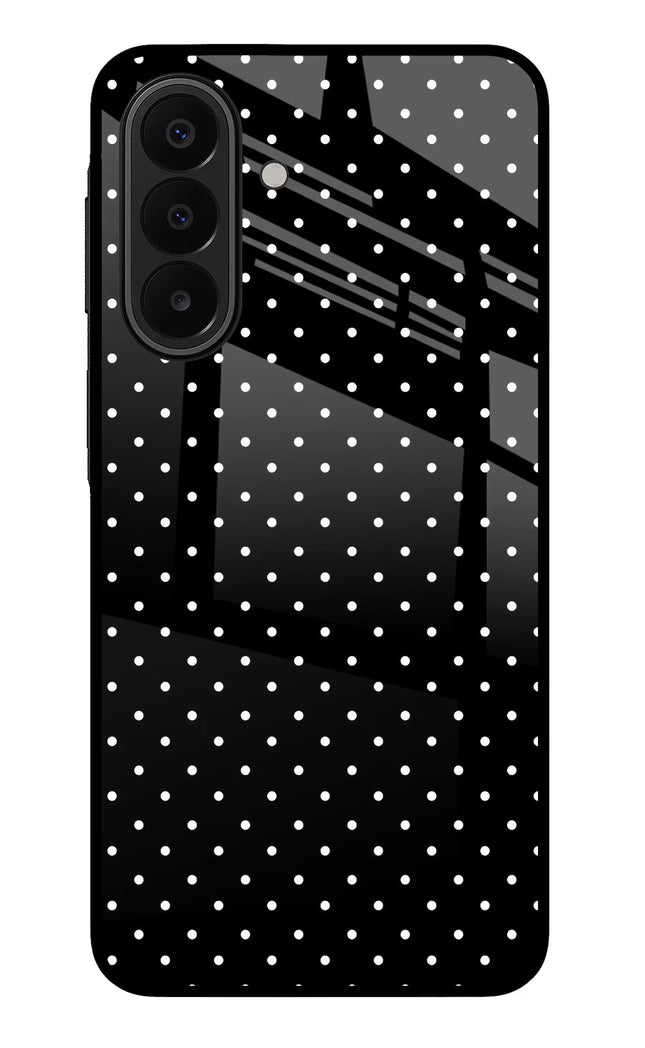 White Dots Samsung A27 5G Glass Case Back Cover by Casekaro