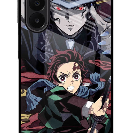 Demon Slayer Samsung A27 5G Glass Case Back Cover by Casekaro