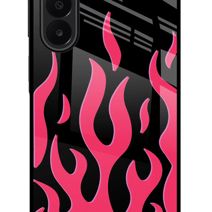 Fire Flames Samsung A27 5G Glass Case Back Cover by Casekaro