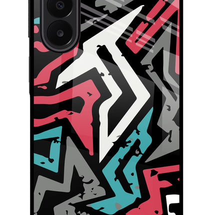 Geometric Graffiti Samsung A27 5G Glass Case Back Cover by Casekaro