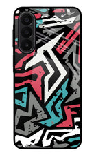 Geometric Graffiti Samsung A27 5G Glass Case Back Cover by Casekaro