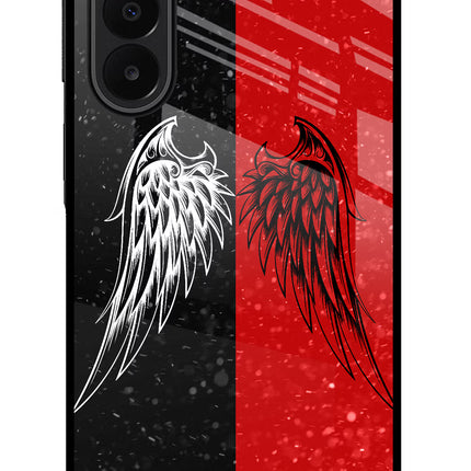 Wings Samsung A27 5G Glass Case Back Cover by Casekaro