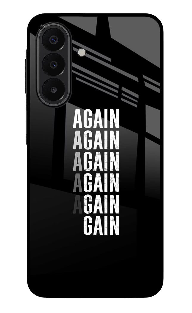 Again Again Gain Samsung A27 5G Glass Case Back Cover by Casekaro