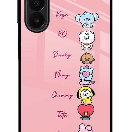 BTS names Samsung A27 5G Glass Case Back Cover by Casekaro