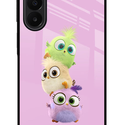 Cute Little Birds Samsung A27 5G Glass Case Back Cover by Casekaro