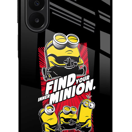 Find your inner Minion Samsung A27 5G Glass Case Back Cover by Casekaro