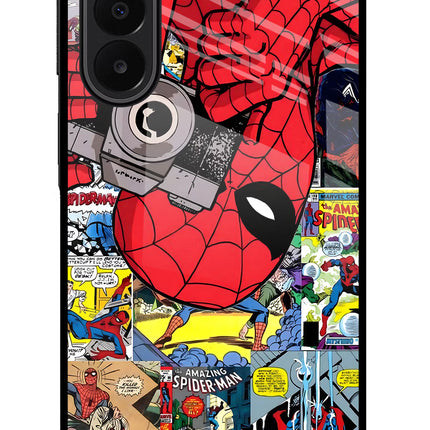 Spider Man Samsung A27 5G Glass Case Back Cover by Casekaro