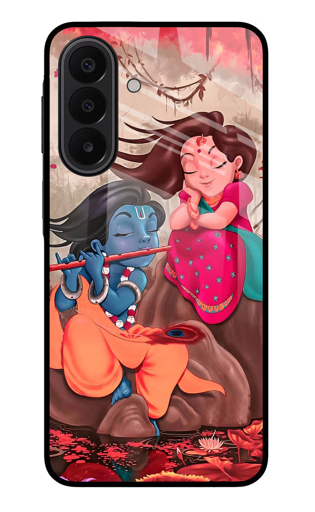 Radhe Krishna Samsung A27 5G Glass Case Back Cover by Casekaro
