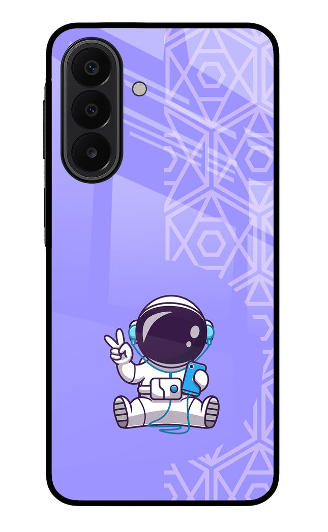 Cute Astronaut Chilling Samsung A27 5G Glass Case Back Cover by Casekaro