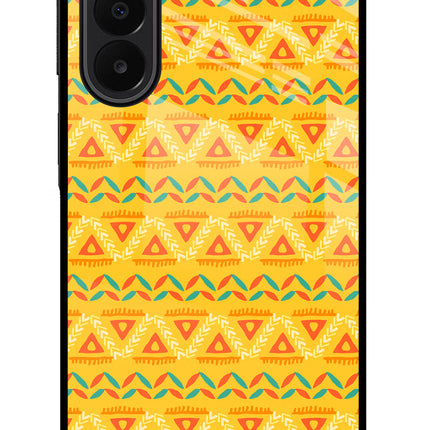 Tribal Pattern Samsung A27 5G Glass Case Back Cover by Casekaro