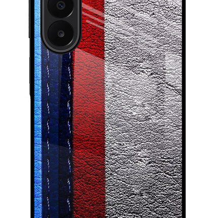 BMW Stripes Samsung A27 5G Glass Case Back Cover by Casekaro