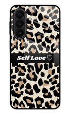 Leopard Print Self Love Samsung A27 5G Glass Case Back Cover by Casekaro