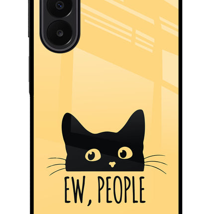 Ew People Catitude Samsung A27 5G Glass Case Back Cover by Casekaro