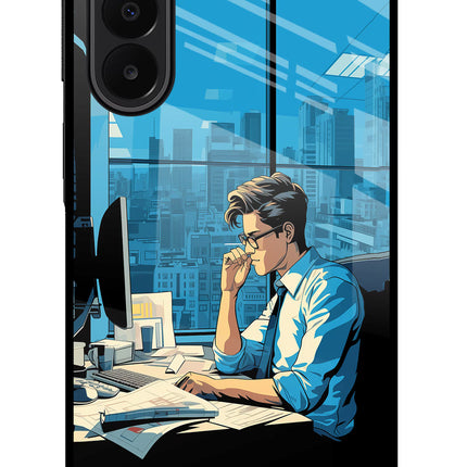 Focused Hustler (AI Generated) Samsung A27 5G Glass Case Back Cover by Casekaro