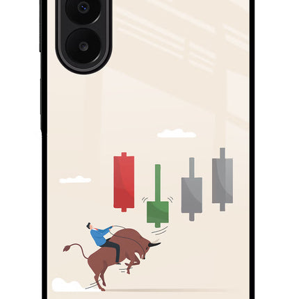 Bull Trading Momentum Samsung A27 5G Glass Case Back Cover by Casekaro