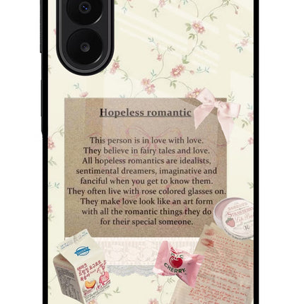 Hopeless Romantic Samsung A27 5G Glass Case Back Cover by Casekaro