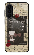 I am just a girl Samsung A27 5G Glass Case Back Cover by Casekaro