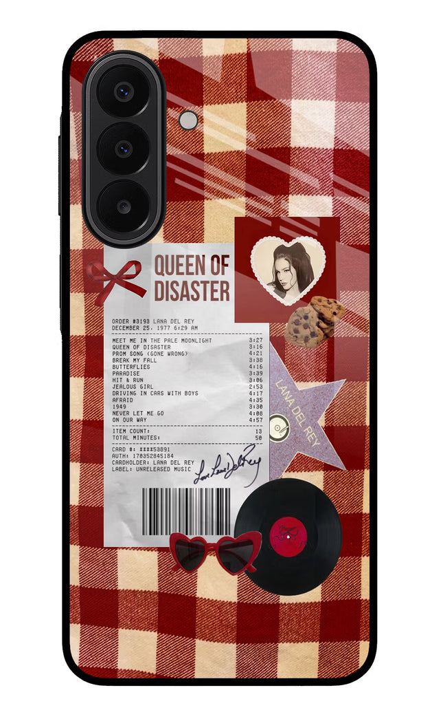 Queen of Disaster Samsung A27 5G Glass Case Back Cover by Casekaro