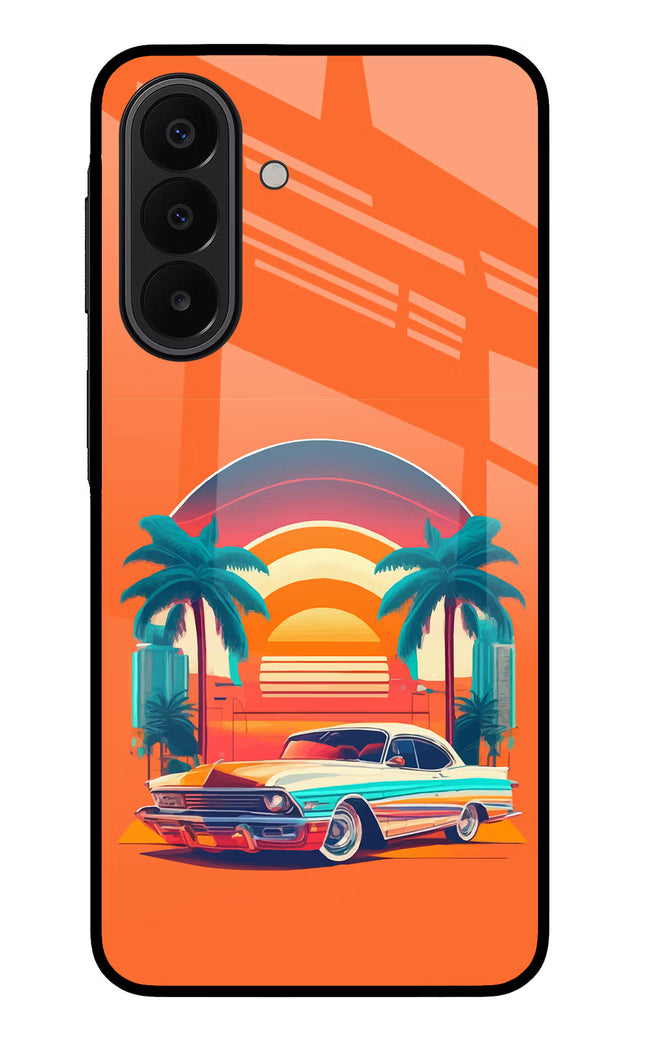 Palm Drive 80s Samsung A27 5G Glass Case Back Cover by Casekaro