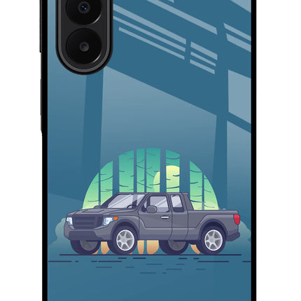 Retro Garage Vibe Samsung A27 5G Glass Case Back Cover by Casekaro