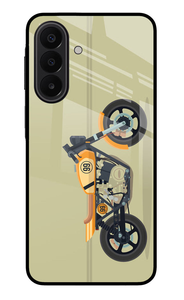 Vertical Speedster Samsung A27 5G Glass Case Back Cover by Casekaro