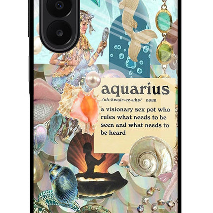 Aquarius Zodiac Samsung A27 5G Glass Case Back Cover by Casekaro