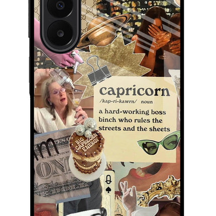Capricorn Zodiac Samsung A27 5G Glass Case Back Cover by Casekaro