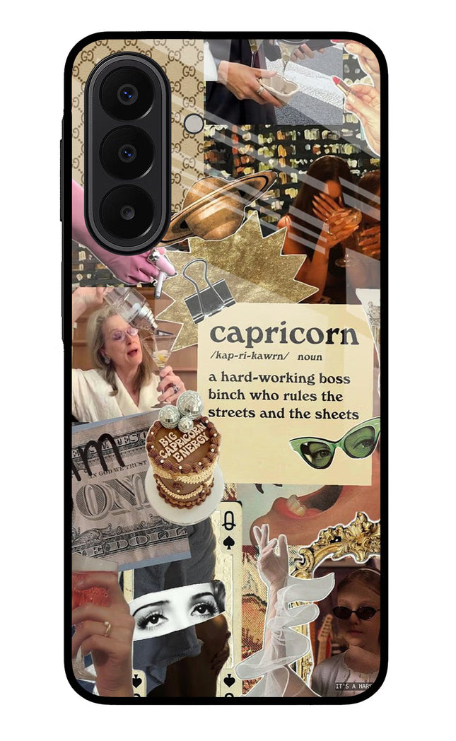 Capricorn Zodiac Samsung A27 5G Glass Case Back Cover by Casekaro