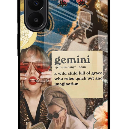 Gemini Zodiac Samsung A27 5G Glass Case Back Cover by Casekaro