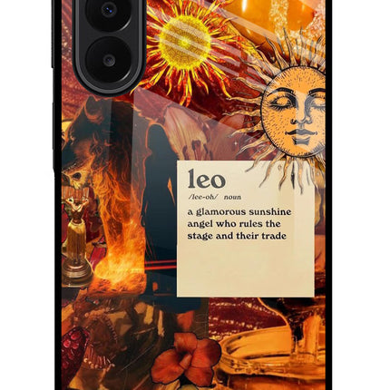 Leo Zodiac Samsung A27 5G Glass Case Back Cover by Casekaro