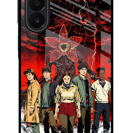 Ordinary Things Characters Samsung A27 5G Glass Case Back Cover by Casekaro