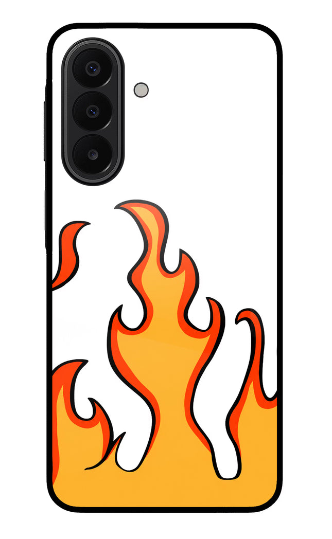 Fired Up – White Samsung A27 5G Glass Case Back Cover by Casekaro